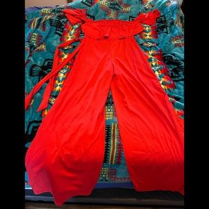Red jumpsuit